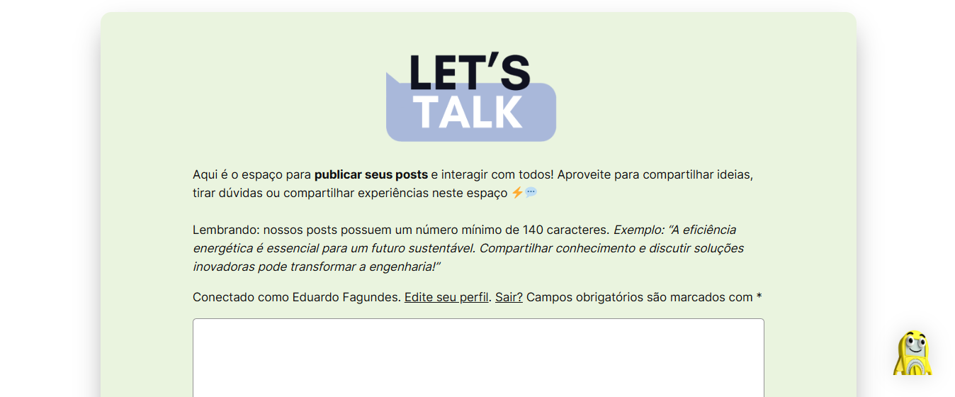 Comunidade de alunos interativa